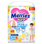 Sauskelnės-kelnaitės MERRIES, L 9-14 kg, 44+6 vnt.