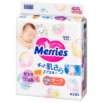 Sauskelnės Merries NB 0-5 kg, 68+4 vnt.