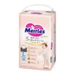 Sauskelnės-kelnaitės Merries First Premium, L 9-14 kg, 36 vnt.